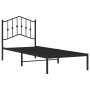 Estructura de cama con cabecero metal negro 80x200 cm de , Camas y somieres - Ref: Foro24-373780, Precio: 68,29 €, Descuento: %