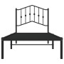 Estructura de cama con cabecero metal negro 80x200 cm de , Camas y somieres - Ref: Foro24-373780, Precio: 68,29 €, Descuento: %