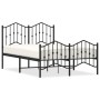 Estructura de cama con cabecero y estribo metal negro 120x190cm de , Camas y somieres - Ref: Foro24-373804, Precio: 99,72 €, ...