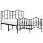 Estructura de cama con cabecero y estribo metal negro 120x190cm de , Camas y somieres - Ref: Foro24-373804, Precio: 99,72 €, ...
