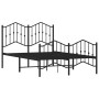 Estructura de cama con cabecero y estribo metal negro 120x190cm de , Camas y somieres - Ref: Foro24-373804, Precio: 99,72 €, ...