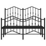 Estructura de cama con cabecero y estribo metal negro 120x190cm de , Camas y somieres - Ref: Foro24-373804, Precio: 99,72 €, ...