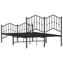 Estructura de cama con cabecero y estribo metal negro 120x190cm de , Camas y somieres - Ref: Foro24-373804, Precio: 99,72 €, ...