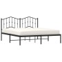Estructura de cama con cabecero metal negro 183x213 cm de , Camas y somieres - Ref: Foro24-373794, Precio: 101,85 €, Descuent...