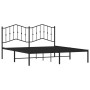 Estructura de cama con cabecero metal negro 183x213 cm de , Camas y somieres - Ref: Foro24-373794, Precio: 101,85 €, Descuent...