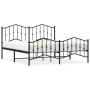 Estructura de cama cabecero y pie de cama metal negro 160x200cm de , Camas y somieres - Ref: Foro24-373810, Precio: 117,89 €,...
