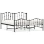 Estructura de cama cabecero y pie de cama metal negro 160x200cm de , Camas y somieres - Ref: Foro24-373810, Precio: 115,97 €,...