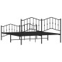 Estructura de cama cabecero y pie de cama metal negro 160x200cm de , Camas y somieres - Ref: Foro24-373810, Precio: 117,89 €,...