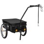 Remolque de bicicleta/carrito de mano acero negro 155x60x83 cm de vidaXL, Remolques para bicicletas - Ref: Foro24-91771, Prec...