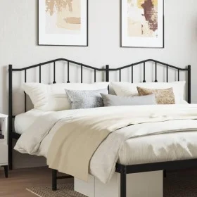Cabecero de metal negro 200 cm de , Cabeceros y pies de cama - Ref: Foro24-373827, Precio: 37,89 €, Descuento: %