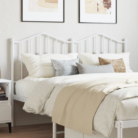 Cabecero de metal blanco 140 cm de , Cabeceros y pies de cama - Ref: Foro24-373871, Precio: 32,00 €, Descuento: %