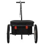 Remolque de bicicleta/carrito de mano acero negro 155x60x83 cm de vidaXL, Remolques para bicicletas - Ref: Foro24-91771, Prec...