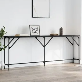 Mesa consola madera de ingeniería negra 200x29x75 cm de , Mesas auxiliares - Ref: Foro24-837777, Precio: 58,36 €, Descuento: %