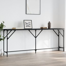 Mesa consola madera de ingeniería negra 200x29x75 cm de , Mesas auxiliares - Ref: Foro24-837777, Precio: 59,18 €, Descuento: %