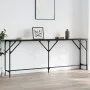 Black engineered wood console table 200x29x75 cm by , Side tables - Ref: Foro24-837777, Price: 58,36 €, Discount: %