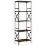 Librería 5 estantes madera ingeniería roble ahumado 59x35x171cm de , Librerías y estanterías - Ref: Foro24-837624, Precio: 67...