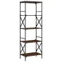 Librería 5 estantes madera ingeniería roble marrón 59x35x171cm de , Librerías y estanterías - Ref: Foro24-837626, Precio: 60,...
