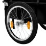 Remolque de bicicleta/carrito de mano acero negro 155x60x83 cm de vidaXL, Remolques para bicicletas - Ref: Foro24-91771, Prec...