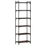Librería 6 estantes madera ingeniería roble ahumado 60x30x188cm de , Librerías y estanterías - Ref: Foro24-837664, Precio: 69...