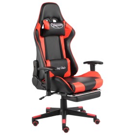 Silla gaming giratoria con reposapiés PVC rojo en Sillas gaming | Comprar online en Foru.es
