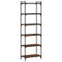 Librería 6 estantes madera ingeniería roble marrón 60x30x188 cm de , Librerías y estanterías - Ref: Foro24-837666, Precio: 76...