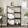 Librería de 4 estantes madera de ingeniería negro 80x30x120 cm de , Librerías y estanterías - Ref: Foro24-837672, Precio: 44,...