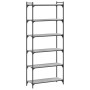 Librería 6 estantes madera ingeniería gris Sonoma 80x30x188 cm de , Librerías y estanterías - Ref: Foro24-837685, Precio: 81,...