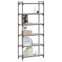 Librería 6 estantes madera ingeniería gris Sonoma 80x30x188 cm de , Librerías y estanterías - Ref: Foro24-837685, Precio: 81,...