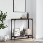 Mesa consola madera de ingeniería roble ahumado 75x30,5x75 cm de , Mesas auxiliares - Ref: Foro24-837709, Precio: 38,99 €, De...