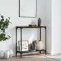 Smoked oak engineered wood console table 75x30.5x75 cm by , Side tables - Ref: Foro24-837709, Price: 37,23 €, Discount: %