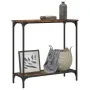 Smoked oak engineered wood console table 75x30.5x75 cm by , Side tables - Ref: Foro24-837709, Price: 37,23 €, Discount: %