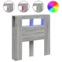 Cabecero LED madera ingeniería gris Sonoma 100x18,5x103,5 cm de , Cabeceros y pies de cama - Ref: Foro24-837335, Precio: 59,2...