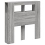 Cabecero LED madera ingeniería gris Sonoma 100x18,5x103,5 cm de , Cabeceros y pies de cama - Ref: Foro24-837335, Precio: 59,8...