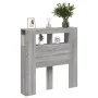 Cabecero LED madera ingeniería gris Sonoma 100x18,5x103,5 cm de , Cabeceros y pies de cama - Ref: Foro24-837335, Precio: 59,2...