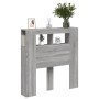 Cabecero LED madera ingeniería gris Sonoma 100x18,5x103,5 cm de , Cabeceros y pies de cama - Ref: Foro24-837335, Precio: 59,8...