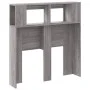 Sonoma-graues LED-Kopfteil aus Holzwerkstoff, 100 x 18,5 x 103,5 cm von , Kopf- und Fußteile - Ref: Foro24-837335, Preis: 59,...