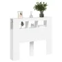 Cabecero con LED madera de ingeniería blanco 120x18,5x103,5 cm de , Cabeceros y pies de cama - Ref: Foro24-837337, Precio: 92...
