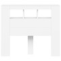 Cabecero con LED madera de ingeniería blanco 120x18,5x103,5 cm de , Cabeceros y pies de cama - Ref: Foro24-837337, Precio: 94...