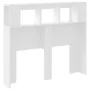 Headboard with LED white engineered wood 120x18.5x103.5 cm by , Headboards and footboards - Ref: Foro24-837337, Price: 92,20 ...
