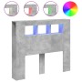 Cabecero LED madera ingeniería gris hormigón 120x18,5x103,5 cm de , Cabeceros y pies de cama - Ref: Foro24-837340, Precio: 84...