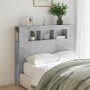 Cabecero LED madera ingeniería gris hormigón 120x18,5x103,5 cm de , Cabeceros y pies de cama - Ref: Foro24-837340, Precio: 84...
