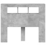 Cabecero LED madera ingeniería gris hormigón 120x18,5x103,5 cm de , Cabeceros y pies de cama - Ref: Foro24-837340, Precio: 84...