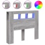 Cabecero LED madera ingeniería gris Sonoma 120x18,5x103,5 cm de , Cabeceros y pies de cama - Ref: Foro24-837342, Precio: 77,0...