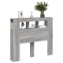 Cabecero LED madera ingeniería gris Sonoma 120x18,5x103,5 cm de , Cabeceros y pies de cama - Ref: Foro24-837342, Precio: 77,0...