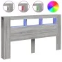 Cabecero LED madera ingeniería gris Sonoma 180x18,5x103,5 cm de , Cabeceros y pies de cama - Ref: Foro24-837363, Precio: 99,1...