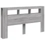 Cabecero LED madera ingeniería gris Sonoma 180x18,5x103,5 cm de , Cabeceros y pies de cama - Ref: Foro24-837363, Precio: 99,1...