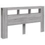 Cabecero LED madera ingeniería gris Sonoma 180x18,5x103,5 cm de , Cabeceros y pies de cama - Ref: Foro24-837363, Precio: 100,...