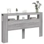 Cabecero LED madera ingeniería gris Sonoma 180x18,5x103,5 cm de , Cabeceros y pies de cama - Ref: Foro24-837363, Precio: 99,1...
