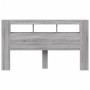 Cabecero LED madera ingeniería gris Sonoma 180x18,5x103,5 cm de , Cabeceros y pies de cama - Ref: Foro24-837363, Precio: 100,...