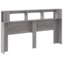 Cabecero LED madera ingeniería gris Sonoma 180x18,5x103,5 cm de , Cabeceros y pies de cama - Ref: Foro24-837363, Precio: 99,1...